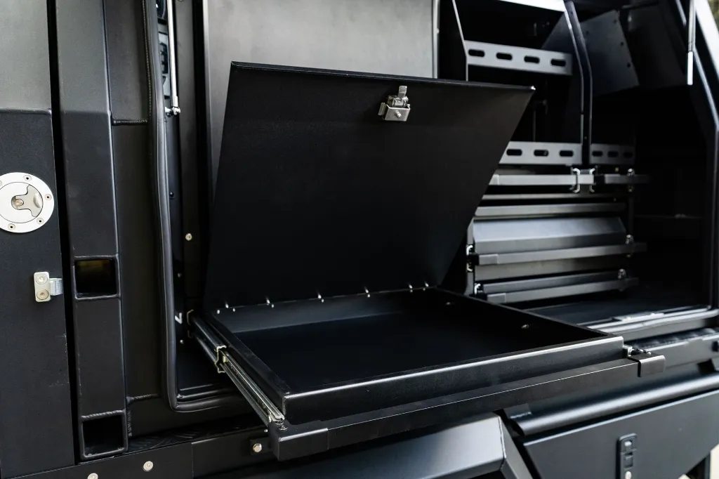 Slide Out Drawer - Lid Open