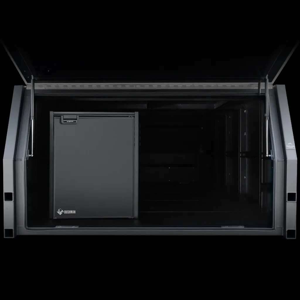 85L Bushman Upright Fridge + Cage