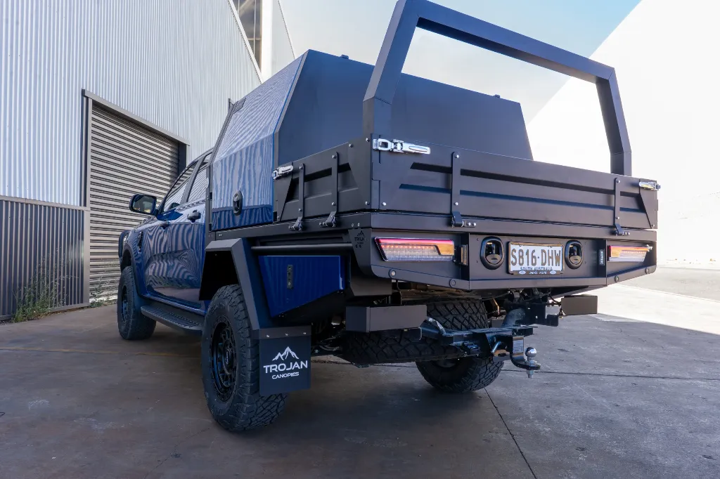 Rear View of Modified Tray Sides